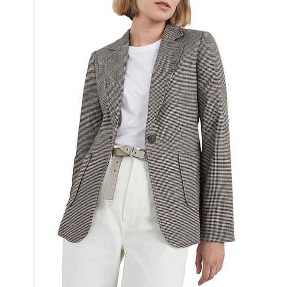 French Connection Women’s 6 Houndstooth Suit Set Black White Preppy Office NWT‎ - Picture 7 of 16